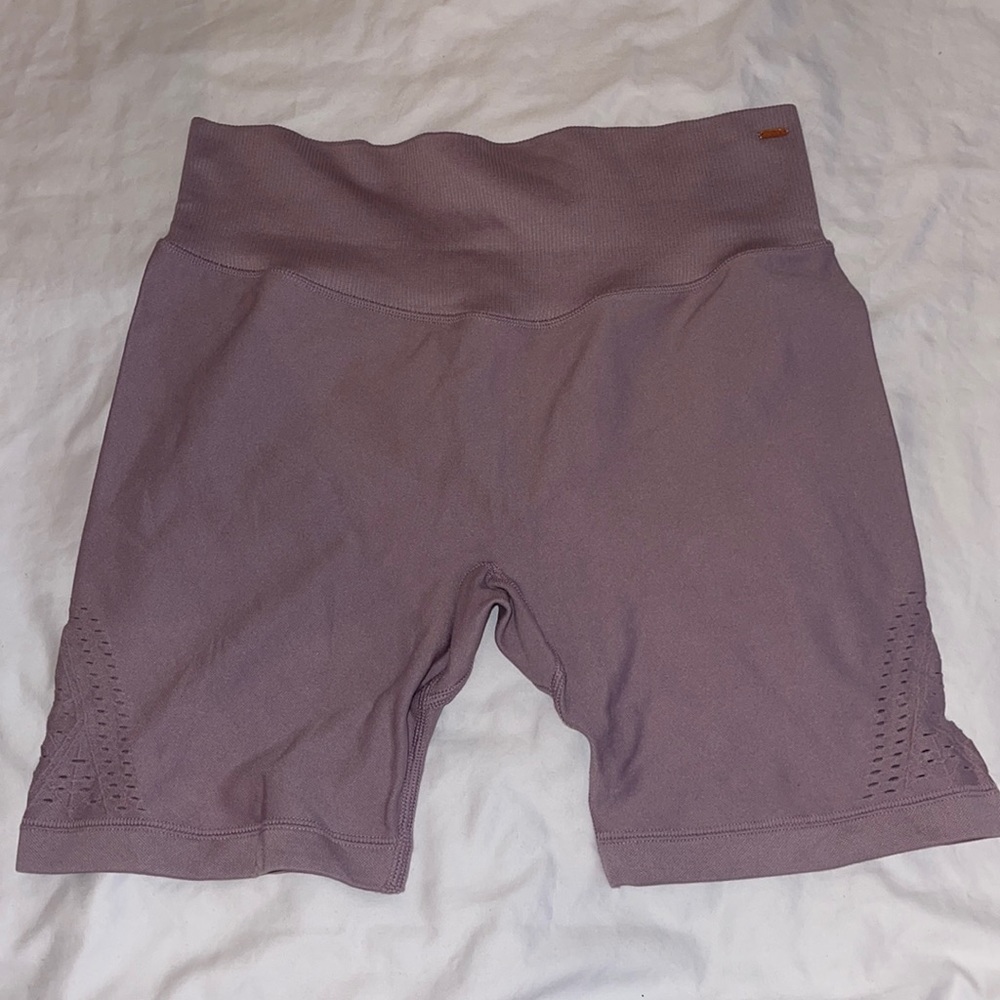 Pink workout shorts